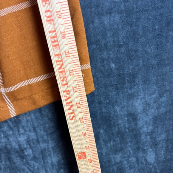 NWT Maurices Sz S Plaid Gold Duster Cardigan Collared Sweater— Long, Relaxed Fit - Picture 9 of 10